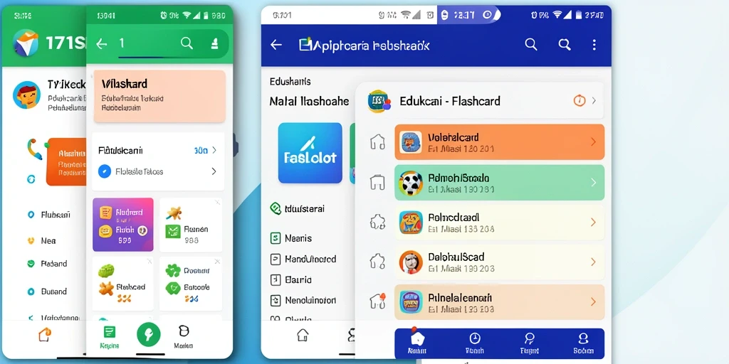 Screenshot aplikasi 171SLOT menampilkan fungsi flashcard yang interaktif dan menarik.