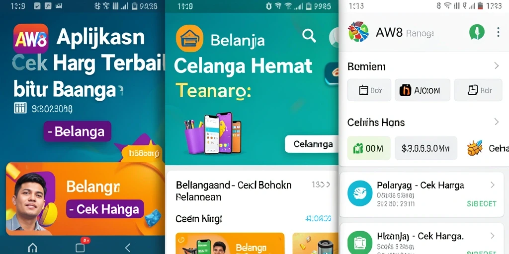Tampilan antarmuka aplikasi AW8 untuk cek harga dengan mudah.
