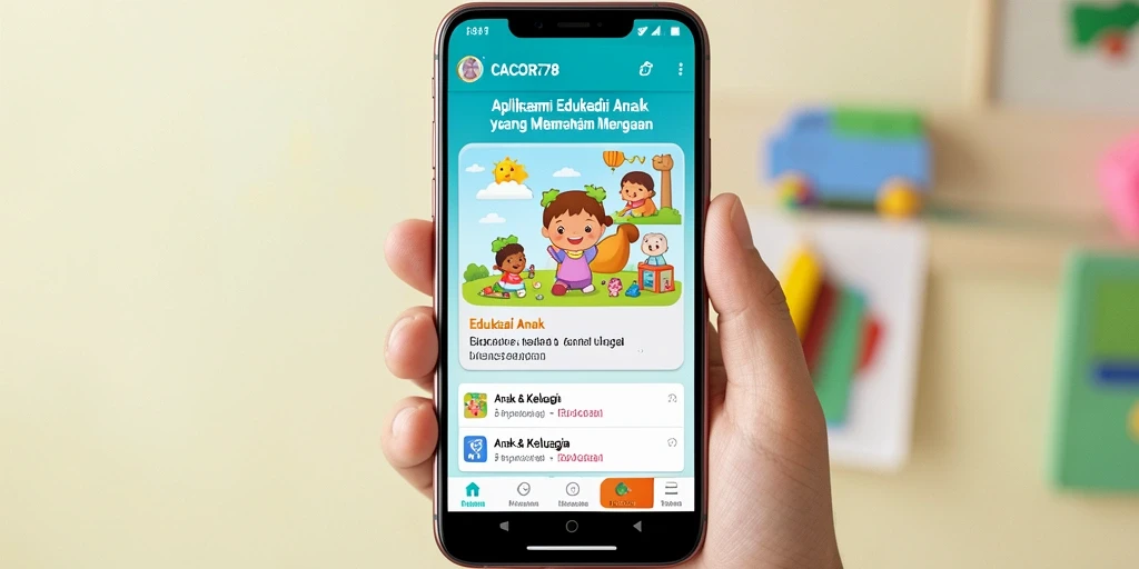 Antarmuka menarik dengan fitur belajar interaktif untuk anak-anak.