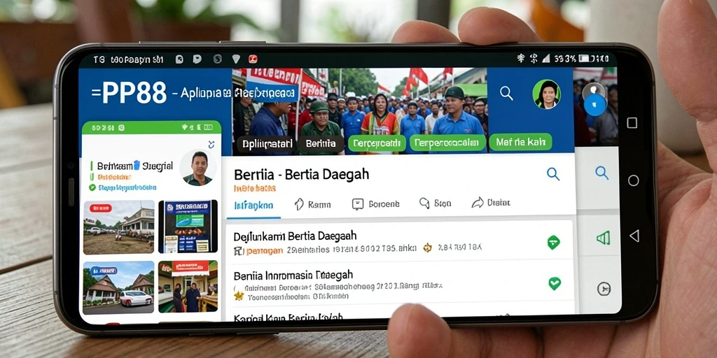 Tampilan antarmuka aplikasi PP88 yang sederhana dan informatif.